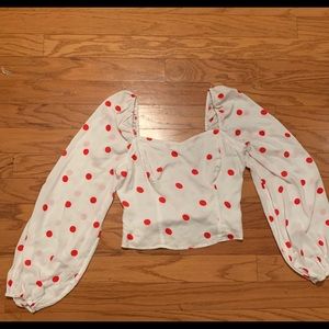 Free People Polka dot shirt.